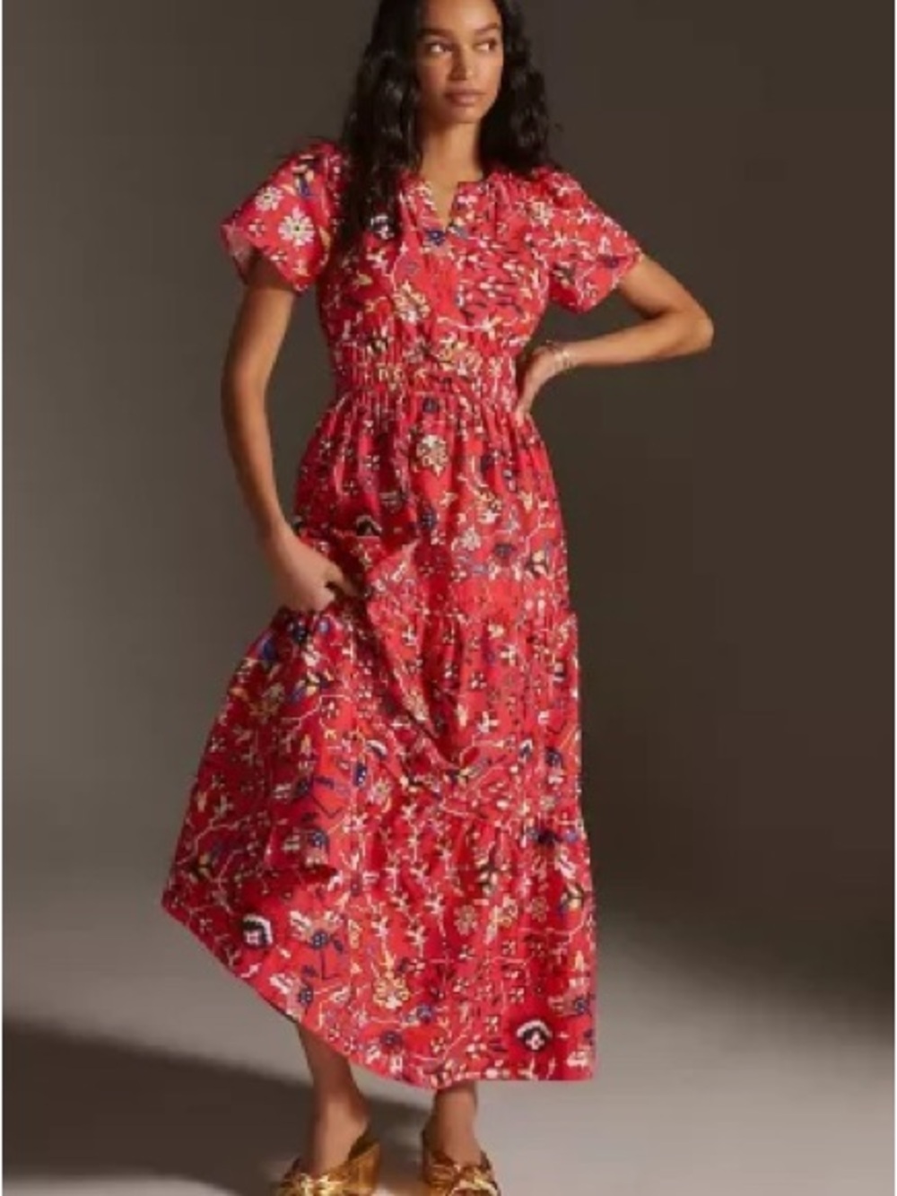 Anthropologie Somerset maxi dress size XS BOHO  spring feminine